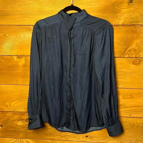 Ariat Womens high neck‎ blouse black M button up long sleeve Event professional - Picture 1 of 5